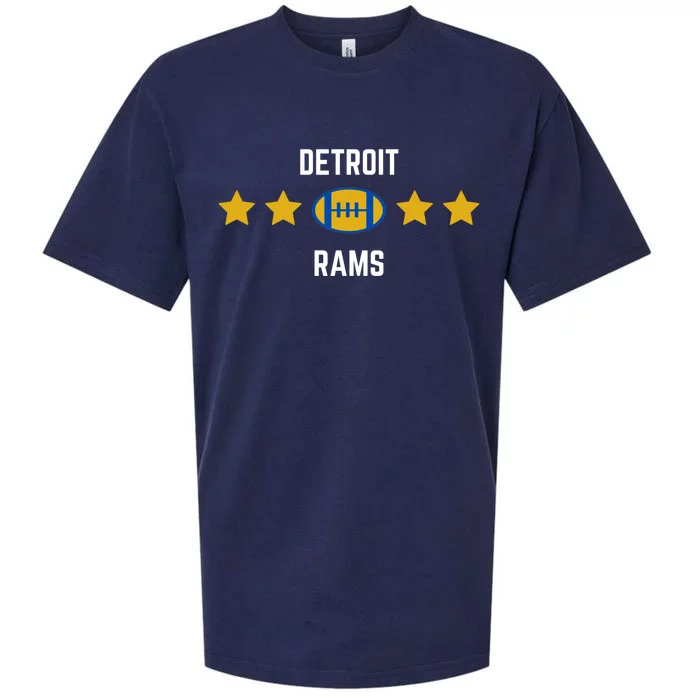 Detroit Rams Football Star Sueded Cloud Jersey T-Shirt