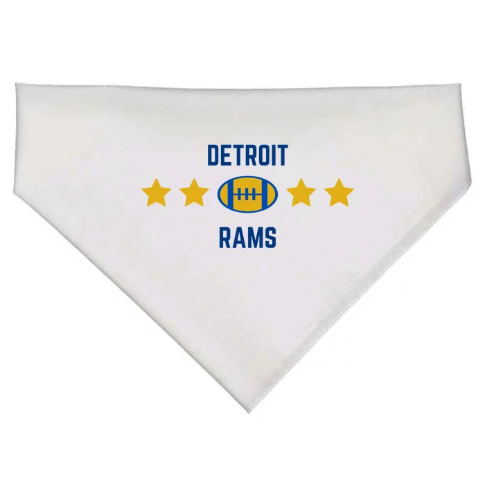 Detroit Rams Football Star USA-Made Doggie Bandana