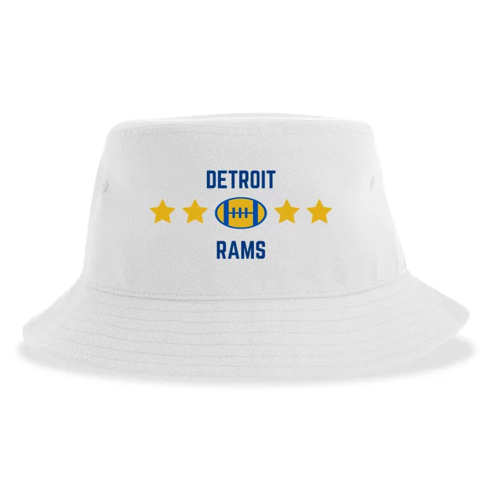 Detroit Rams Football Star Sustainable Bucket Hat