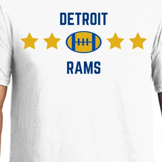 Detroit Rams Football Star Pajama Set