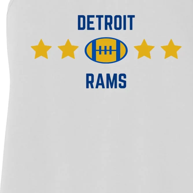 Detroit Rams Football Star Women's Racerback Tank