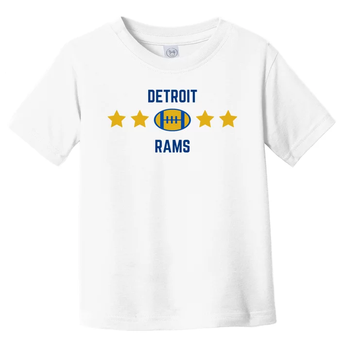 Detroit Rams Football Star Toddler T-Shirt