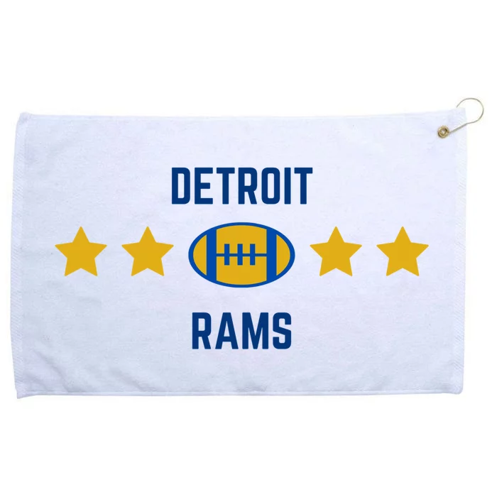 Detroit Rams Football Star Grommeted Golf Towel