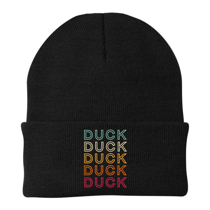 Ducks Retro Funny Vintage Duck Knit Cap Winter Beanie