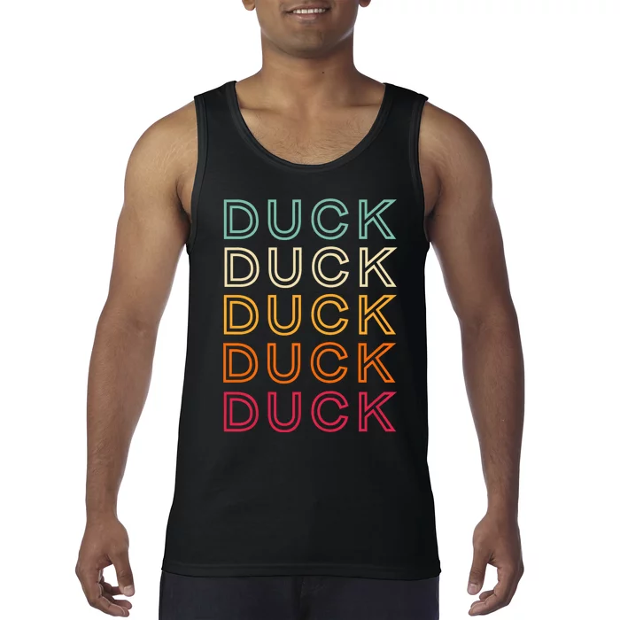 Ducks Retro Funny Vintage Duck Tank Top