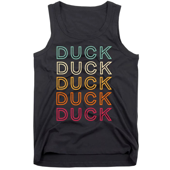 Ducks Retro Funny Vintage Duck Tank Top