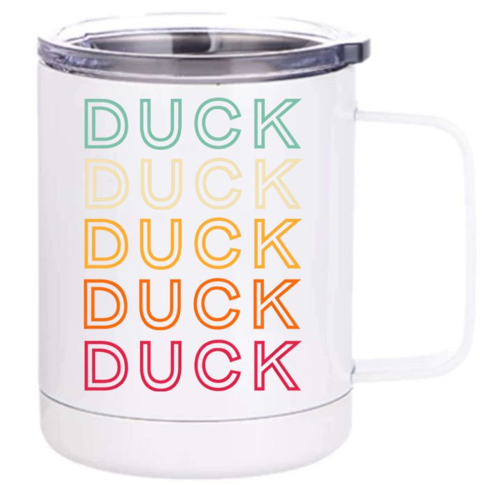 Ducks Retro Funny Vintage Duck Front & Back 12oz Stainless Steel Tumbler Cup