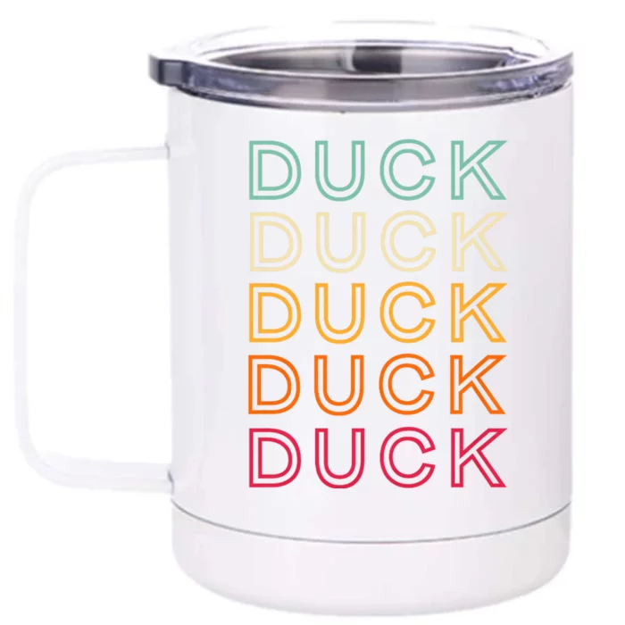 Ducks Retro Funny Vintage Duck Front & Back 12oz Stainless Steel Tumbler Cup