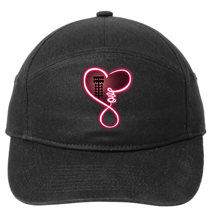 Drag Racing Gift For Race Lover Heart Love Drag Racing Funny Great Gift 7-Panel Snapback Hat