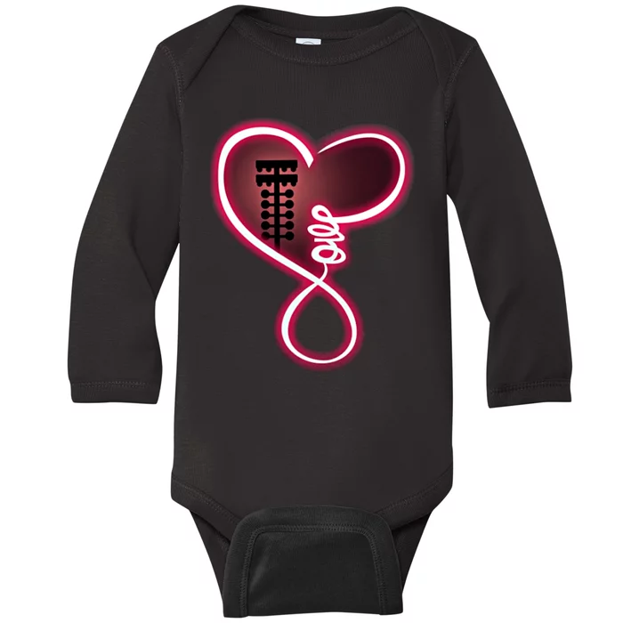 Drag Racing Gift For Race Lover Heart Love Drag Racing Funny Great Gift Baby Long Sleeve Bodysuit