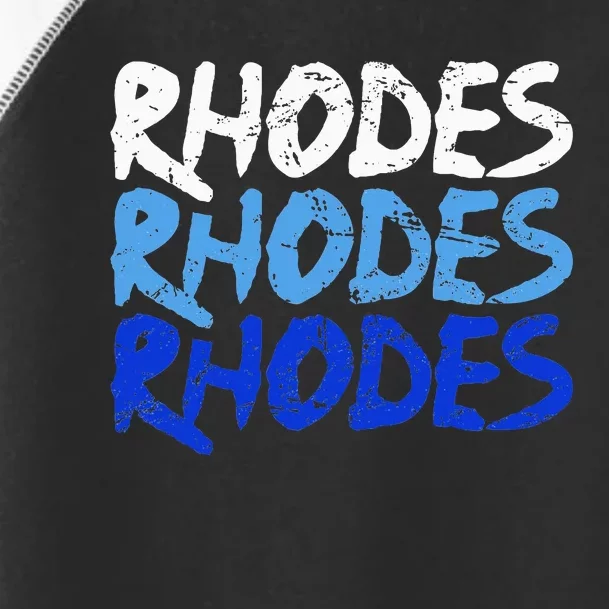 Distressed Rhodes Greece Dodecanese Greek Island Rhodes Toddler Fine Jersey T-Shirt