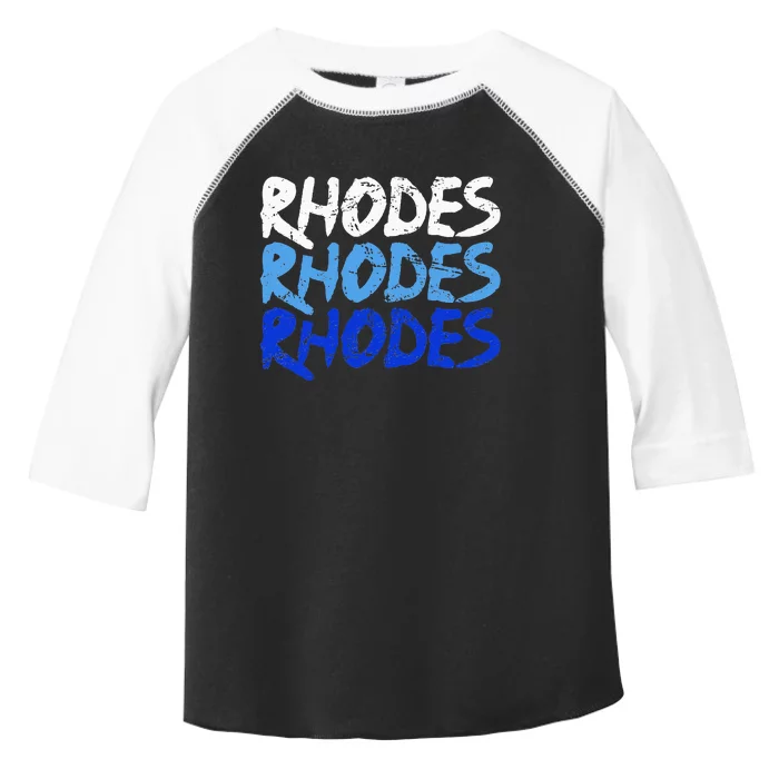 Distressed Rhodes Greece Dodecanese Greek Island Rhodes Toddler Fine Jersey T-Shirt