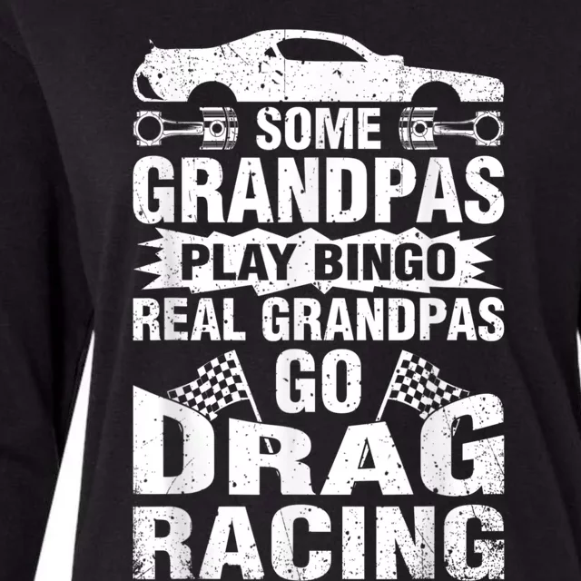 Drag Racing Grandpa Car Lover For Grandfathers MM Womens Cotton Relaxed Long Sleeve T-Shirt