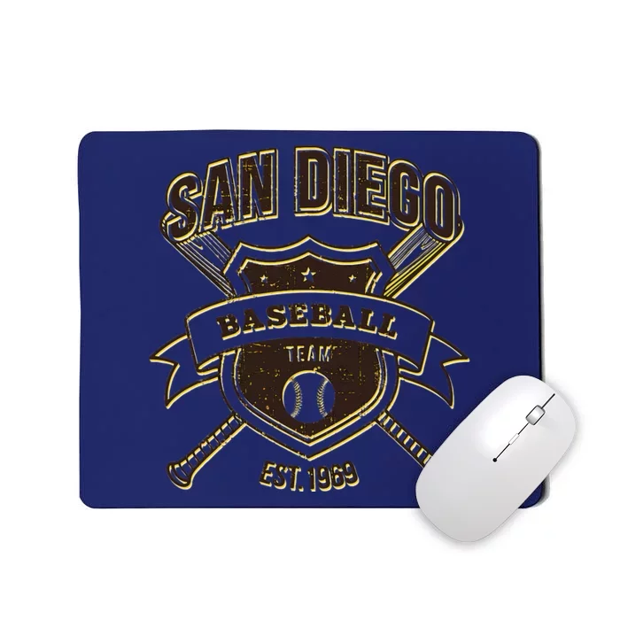 Distressed Retro Glitch Look Padre Tailgate Party Sport Gift Mousepad