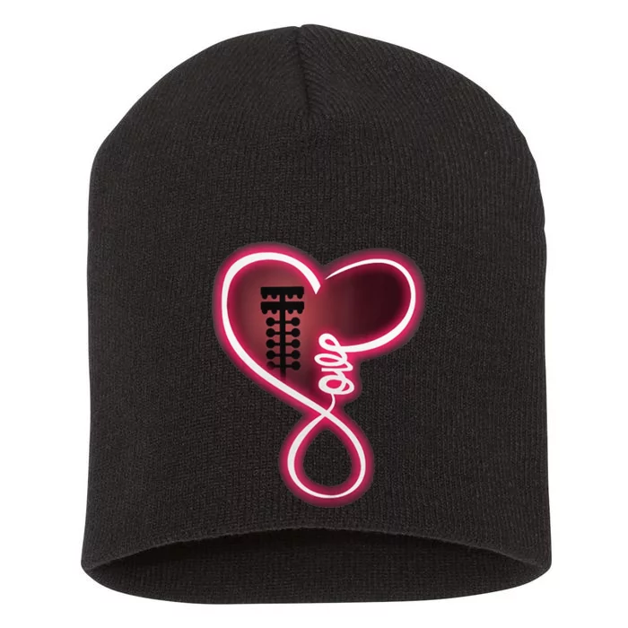 Drag Racing Gift For Race Lover Heart Love Drag Racing Funny Short Acrylic Beanie