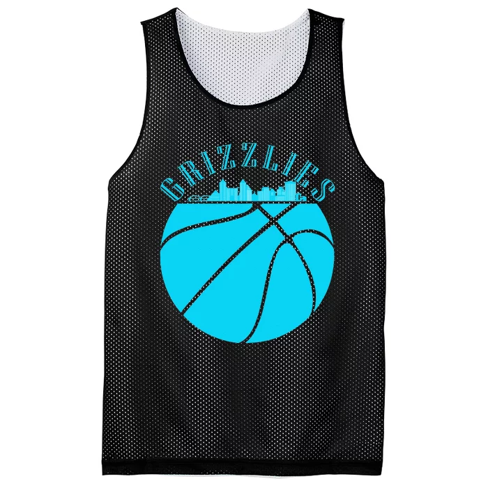 Distressed Retro Grizzly Look Party Tailgate Fan Gift Mesh Reversible Basketball Jersey Tank