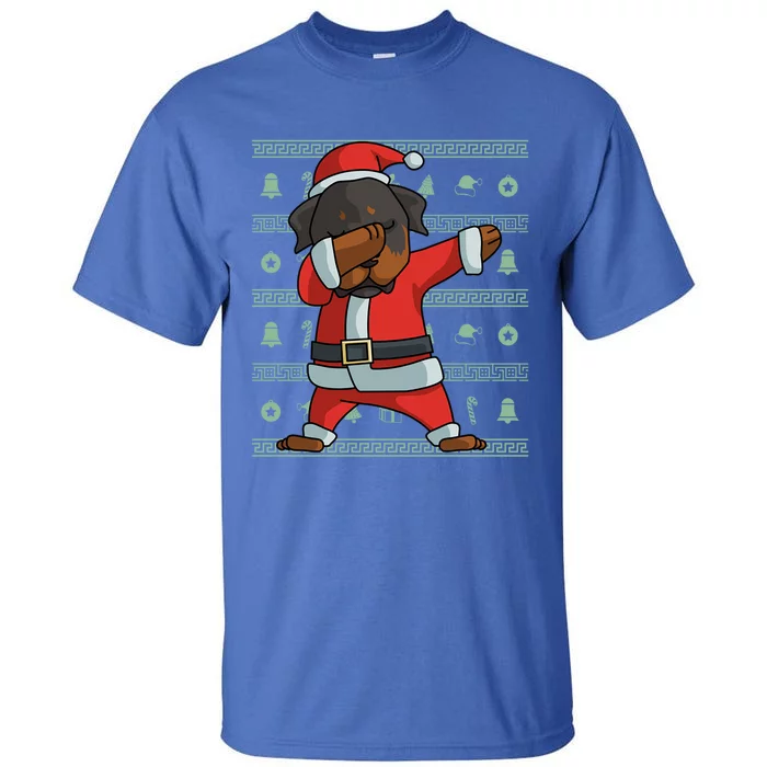 Dabbing Rottweiler Gift Funny Christmas Gift Tall T-Shirt