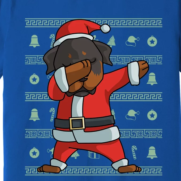 Dabbing Rottweiler Gift Funny Christmas Gift Premium T-Shirt