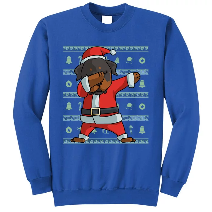 Dabbing Rottweiler Gift Funny Christmas Gift Tall Sweatshirt