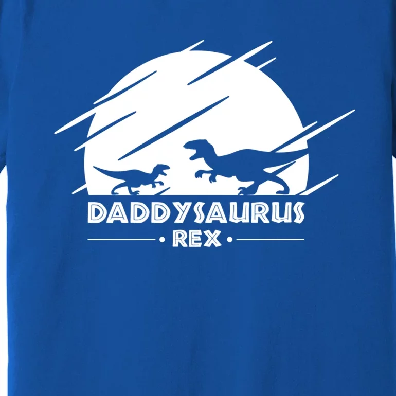 Daddysaurus Rex Gift Funny Dinosaurs For Dad Cute Gift Premium T-Shirt