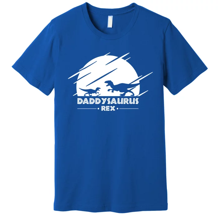 Daddysaurus Rex Gift Funny Dinosaurs For Dad Cute Gift Premium T-Shirt