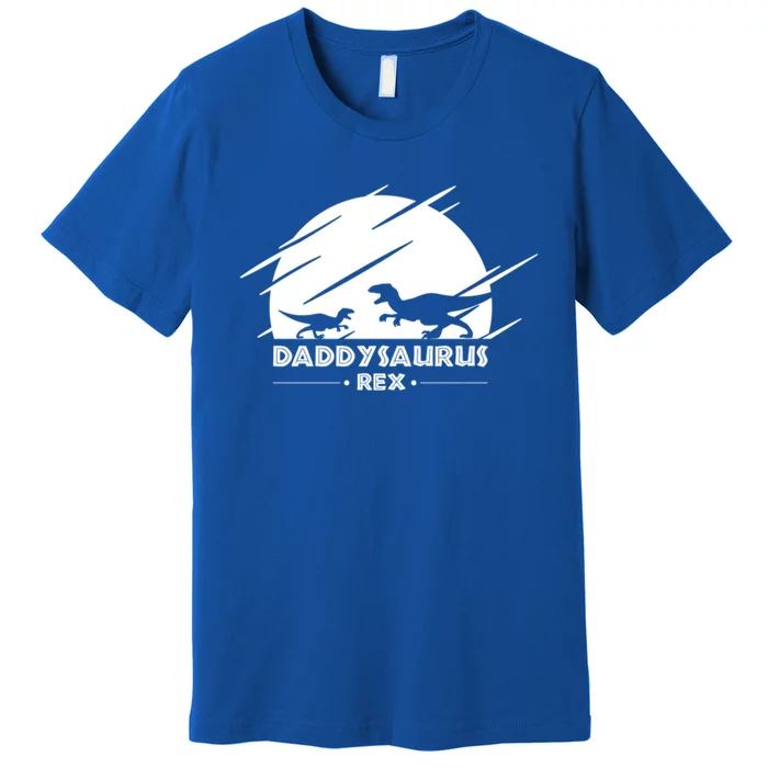 Daddysaurus Rex Gift Funny Dinosaurs For Dad Cool Gift Premium T-Shirt