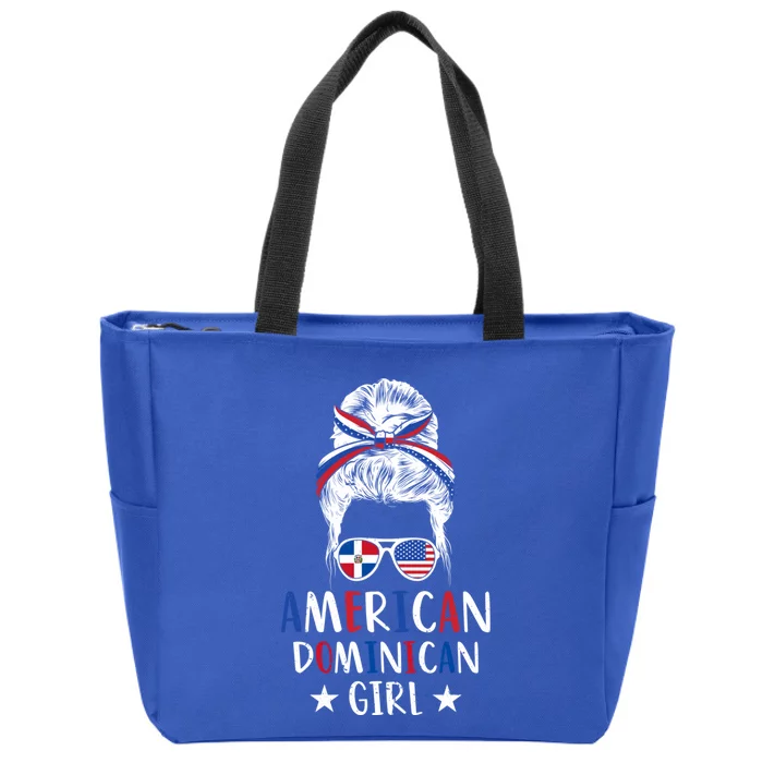 Dominican Republic Half Dominican Half American Gift Zip Tote Bag