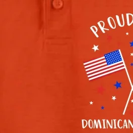 Dominican Republic Half Dominican Half American Cute Gift Dry Zone Grid Performance Polo