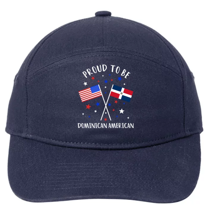 Dominican Republic Half Dominican Half American Cute Gift 7-Panel Snapback Hat