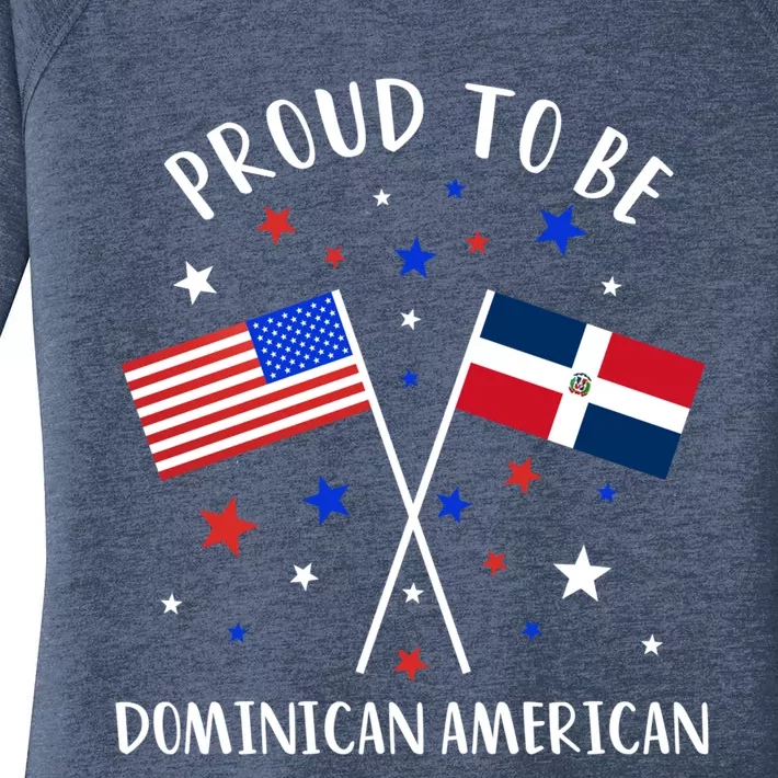 Dominican Republic Half Dominican Half American Cute Gift Women's Perfect Tri Tunic Long Sleeve Shirt