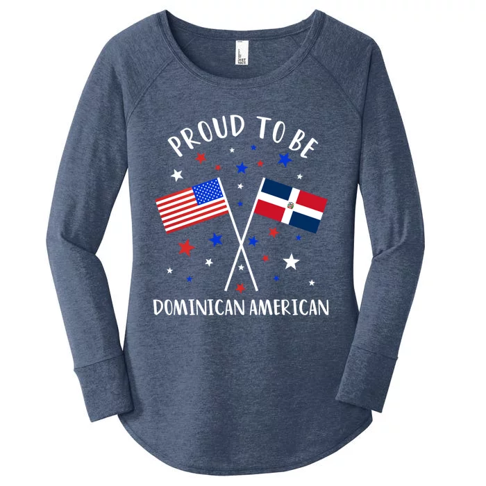 Dominican Republic Half Dominican Half American Cute Gift Women's Perfect Tri Tunic Long Sleeve Shirt