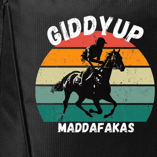 Derby Race Horse Funny Design Giddy Up Madafakas City Backpack