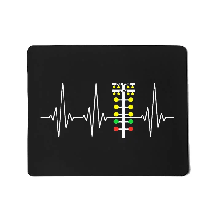 Drag Racer Heartbeat Drag Racing Race Track Light Tree Mousepad