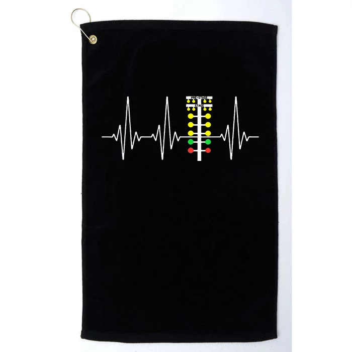 Drag Racer Heartbeat Drag Racing Race Track Light Tree Platinum Collection Golf Towel