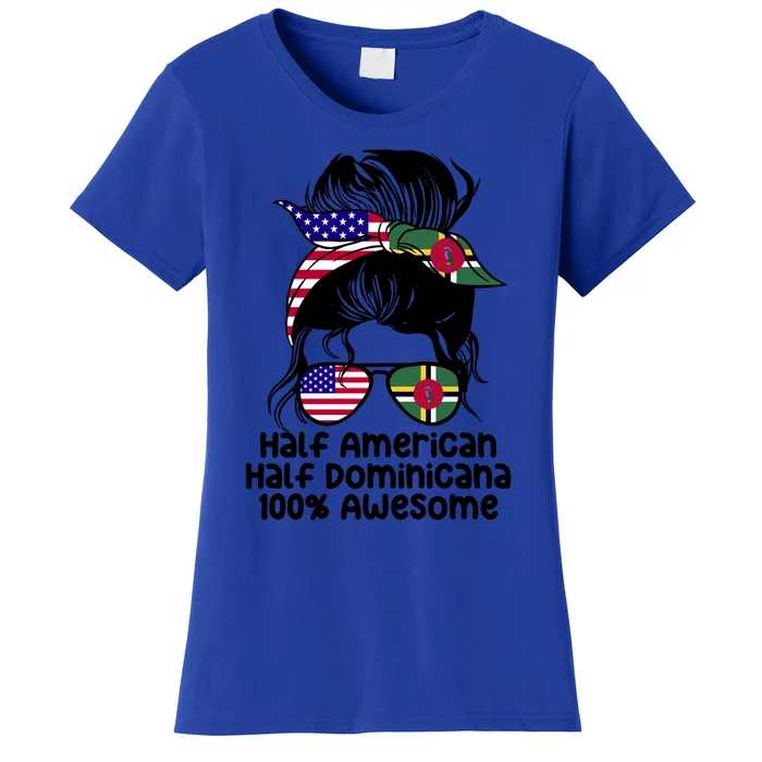 Dominican Roots Half American Half Dominicana Heritage Meaningful Gift Women's T-Shirt