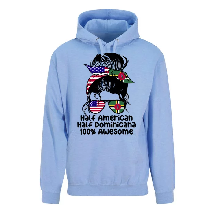 Dominican Roots Half American Half Dominicana Heritage Meaningful Gift Unisex Surf Hoodie