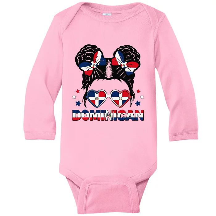 Dominican Republica Hispanic Heritage Dominicana Gift Baby Long Sleeve Bodysuit