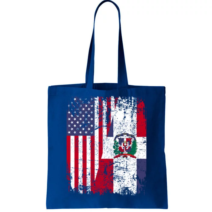 Dominican Roots Half American Flag Dominican Flag Gift Tote Bag