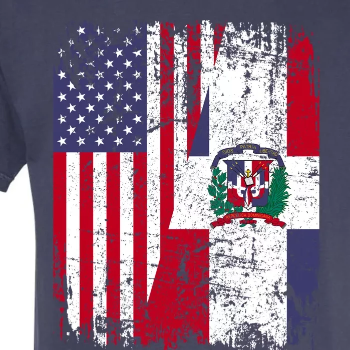 Dominican Roots Half American Flag Dominican Flag Gift Garment-Dyed Heavyweight T-Shirt