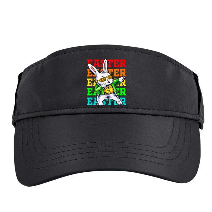 Dabbing Rabbit Happy Easter Day Colorful Dab Adult Drive Performance Visor