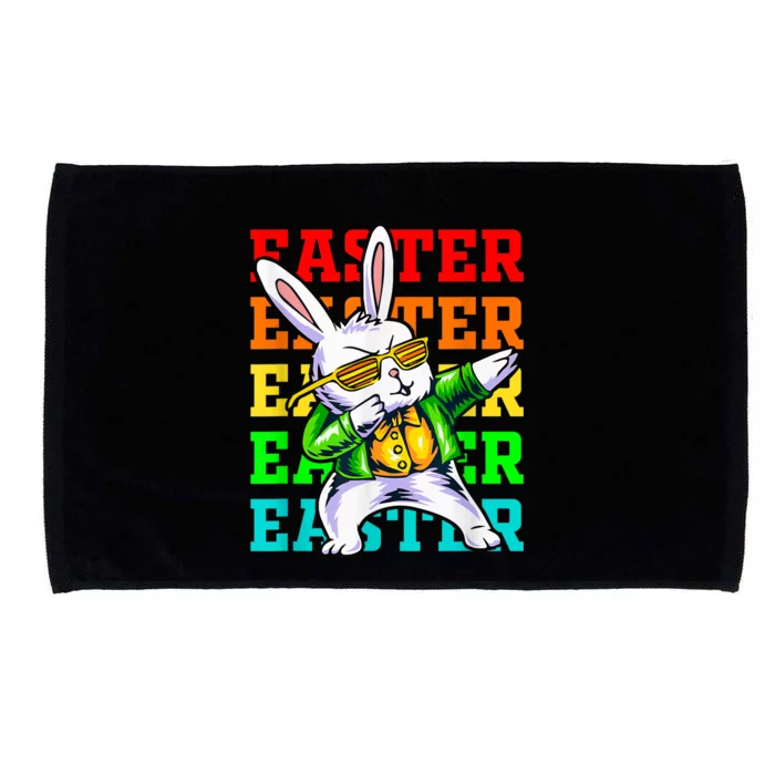 Dabbing Rabbit Happy Easter Day Colorful Dab Microfiber Hand Towel