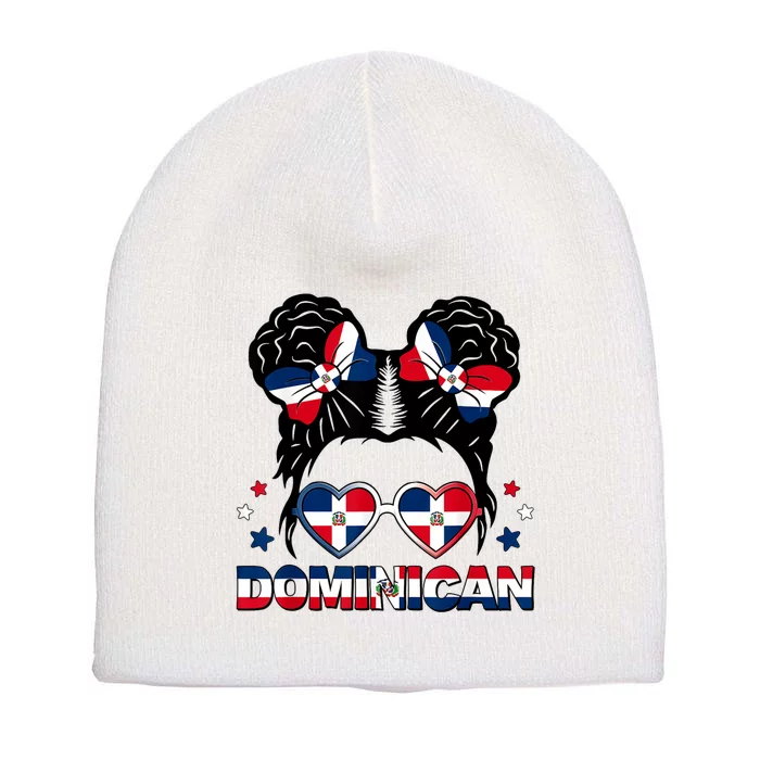 Dominican Republica Hispanic Heritage Dominicana Short Acrylic Beanie