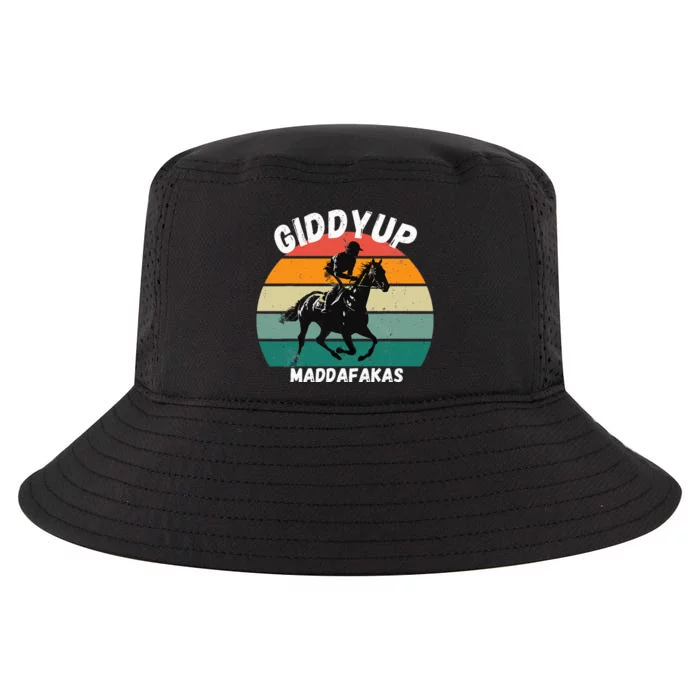 Derby Race Horse Funny Design Giddy Up Madafakas Cool Comfort Performance Bucket Hat