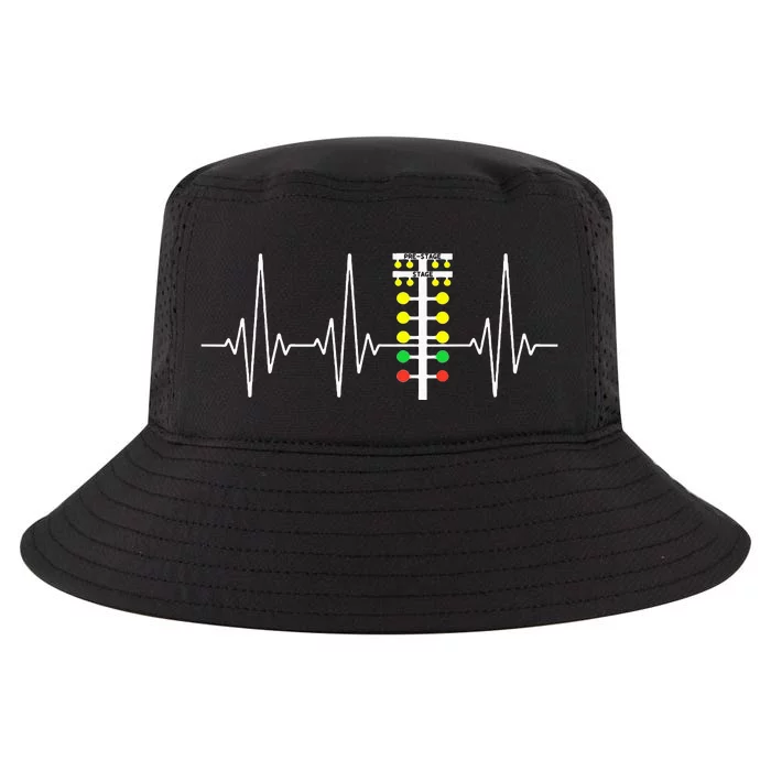 Drag Racer Heartbeat Drag Racing Race Track Light Tree Cool Comfort Performance Bucket Hat