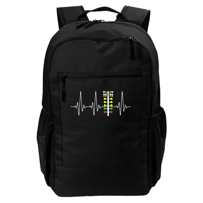 Drag Racer Heartbeat Drag Racing Race Track Light Tree Daily Commute Backpack