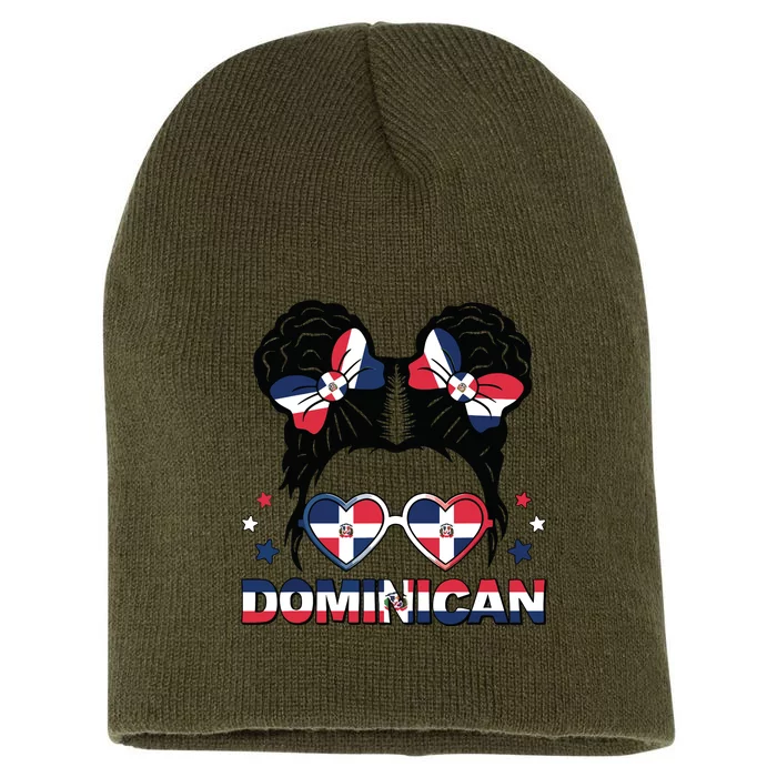 Dominican Republica Hispanic Heritage Dominicana Short Acrylic Beanie