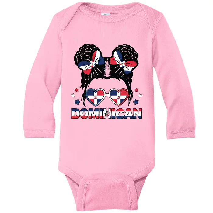 Dominican Republica Hispanic Heritage Dominicana Baby Long Sleeve Bodysuit