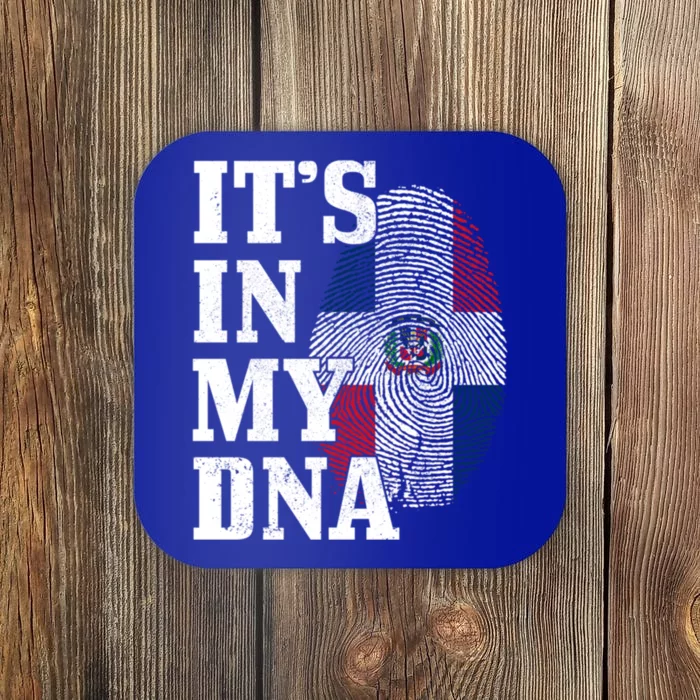 Dominican Republic It's In My Dna Dominican Flag Pride Cute Gift Coaster