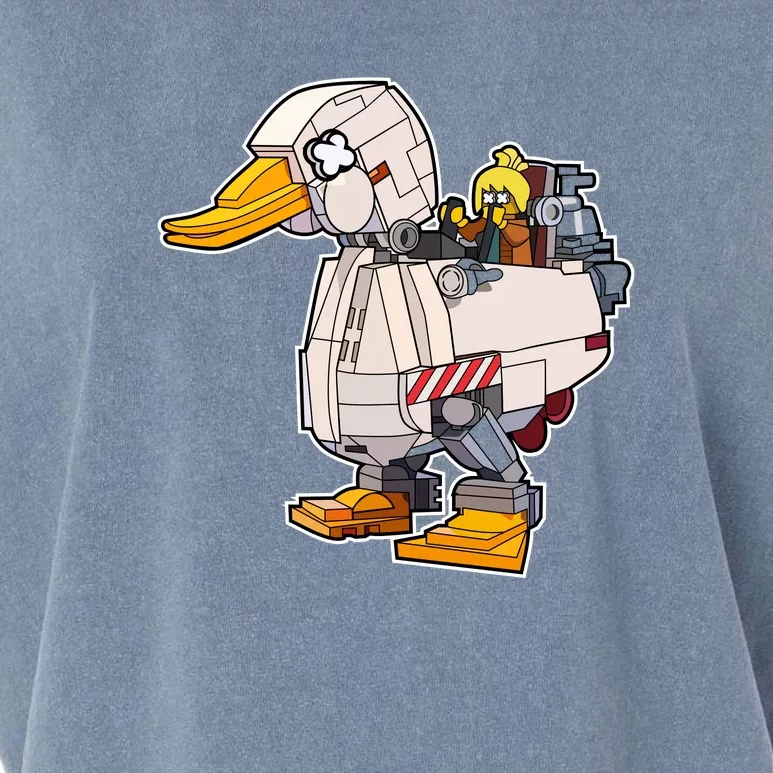 Duck Robot Illustration Garment-Dyed Women's Muscle Tee