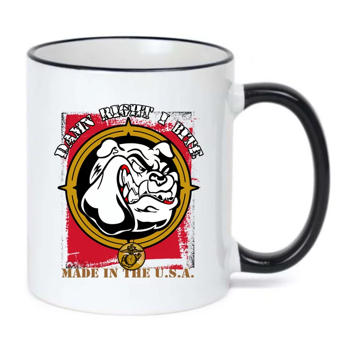 Damn Right I Bite Funny Dog Black Color Changing Mug